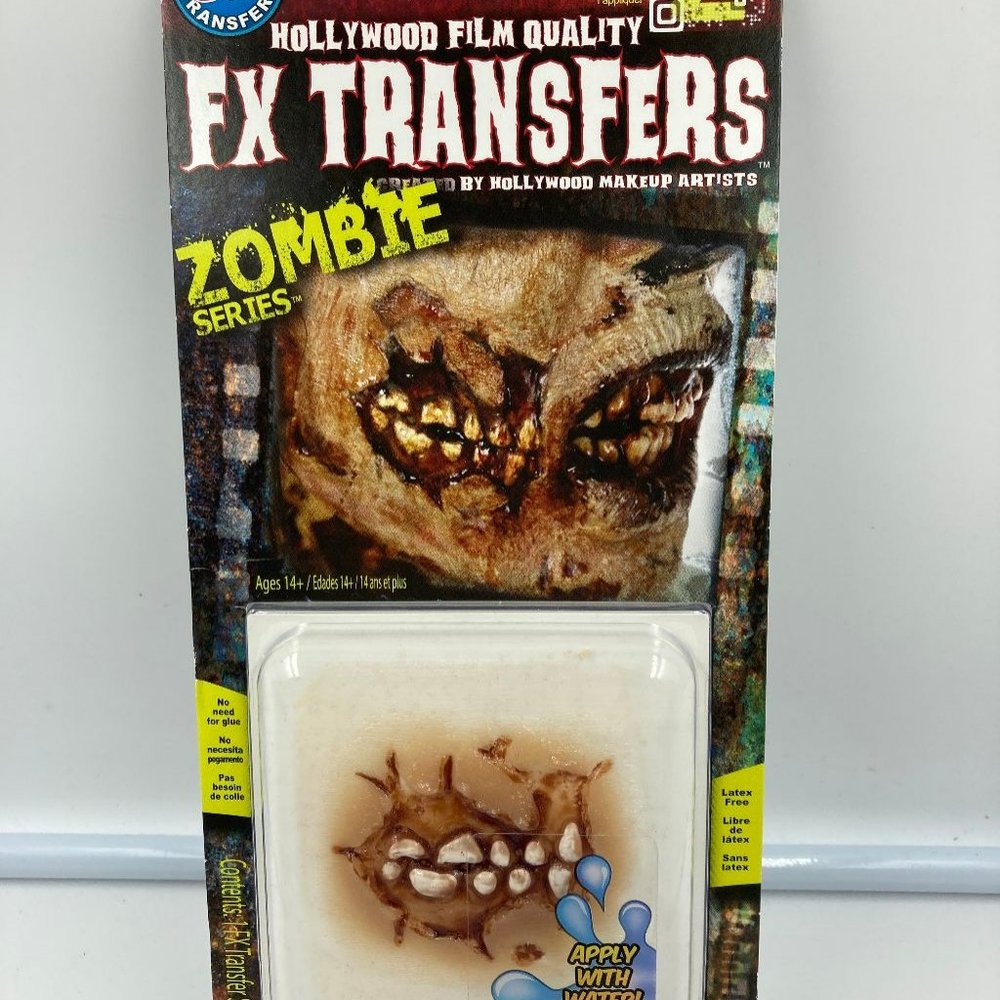 Zombie Undead Walker CHEEK DECAY 3D FX Transfer Halloween Costume Accessory